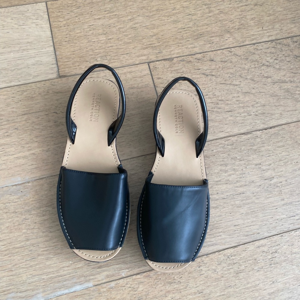 Black mule sandals